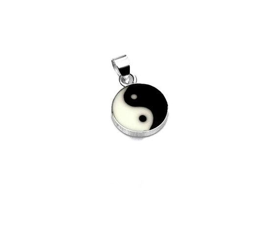 Colgante de plata YIN YANG de 13mm para mujer