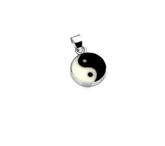Colgante de plata YIN YANG de 13mm para mujer