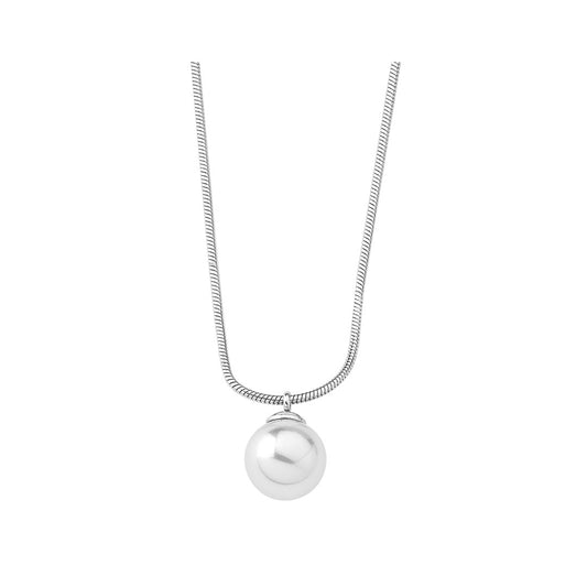 Collar de plata Majorica con colgante de perla blanca NUADA para mujer