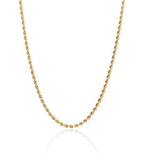 Cadena cordon salomonico hueco de oro 18K para hombre