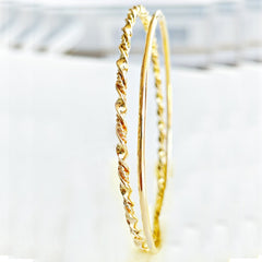 Pulsera de Oro 18k Aros Mallorquines LISO para Mujer 60mm