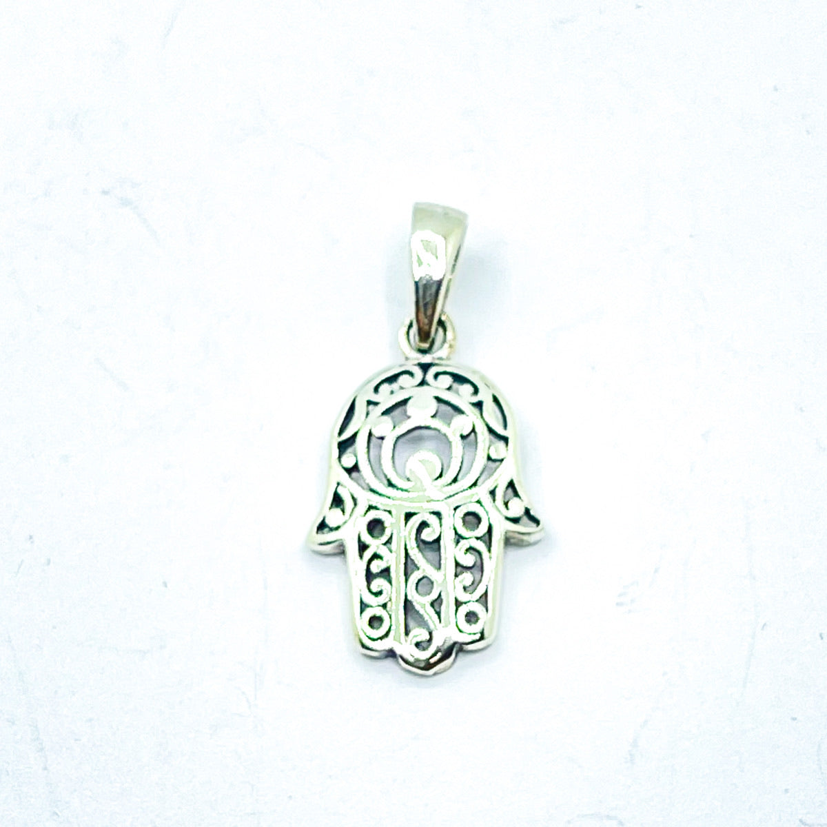 Colgante de plata Mano de Fátima para mujer