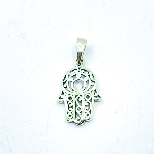 Colgante de plata Mano de Fátima para mujer