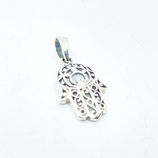 Colgante de plata Mano de Fátima para mujer