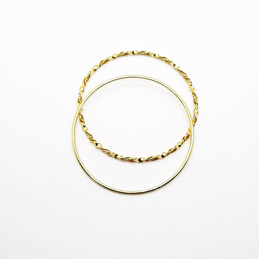 Pulsera de Oro 18k Aros Mallorquines LISO 49mm para bebé