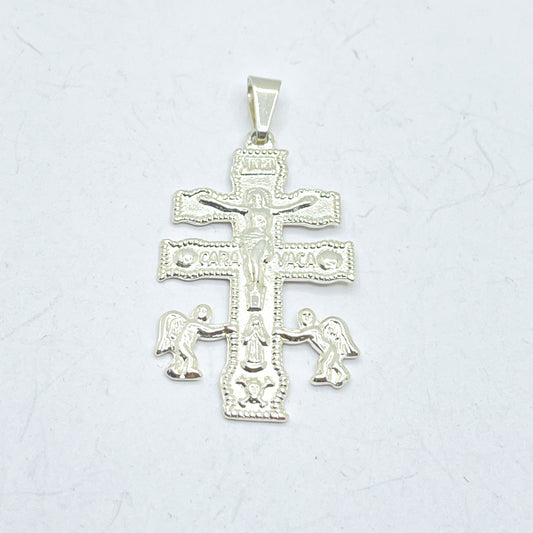 Colgante de plata Cruz de Caravaca 36mm