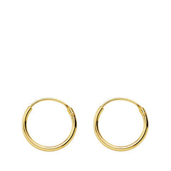 Pendientes oro 18k aros 12mm para niña