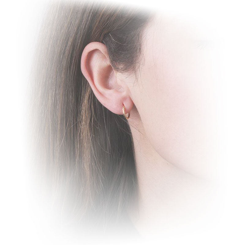 Pendientes bebe o niña oro 18k aro infantil