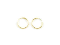 Pendientes bebe o niña oro 18k aro liso