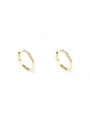 Pendientes bebe o niña oro 18k aro liso media caña