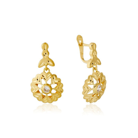 Pendientes Oro 18K tipo Cordobés cierre catalán