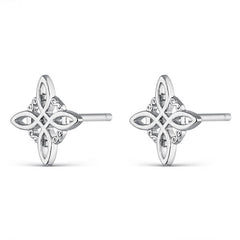 Pendientes de plata nudo de bruja para mujer