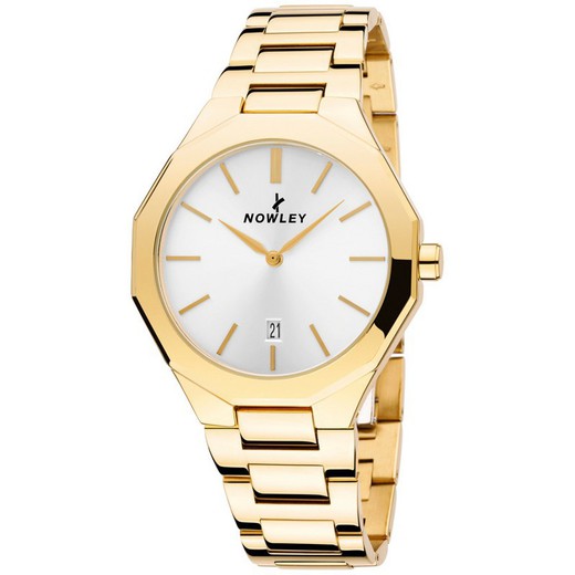 Reloj Nowley plano acero dorado para hombre