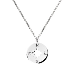 Collar Rosa de los Vientos Plata para mujer