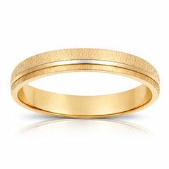 Alianza de boda oro 18k tallado brillo-mate 4mm