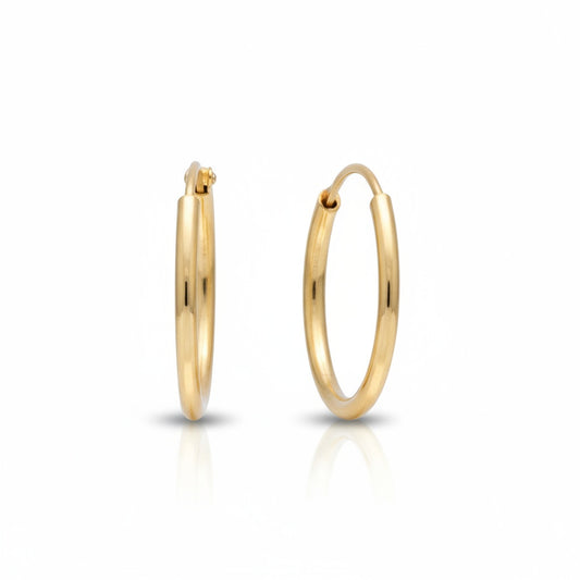 Pendientes oro 18k aros 12mm para niña