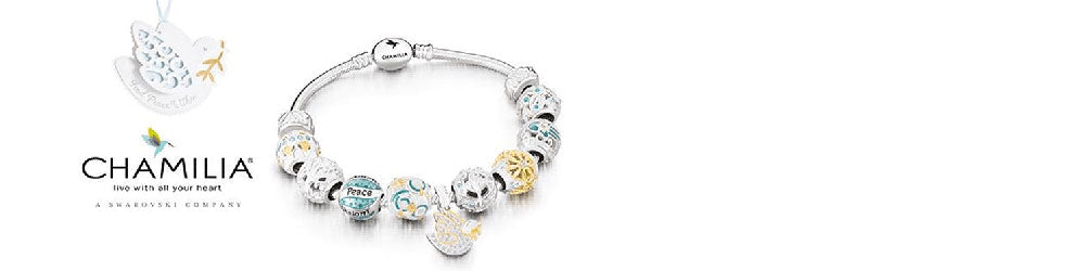 Pulseras y Charms Chamilia de plata de ley. Abalorios de plata de ley.