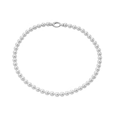 Collar MAJORICA Lyra 45cm y perla blanca y cierre de plata 12mm para mujer