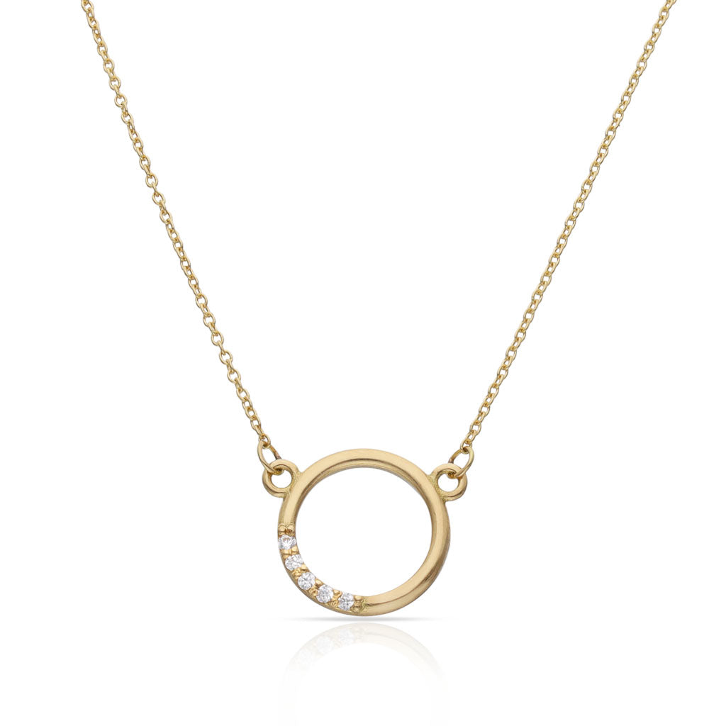 Comprar Gargantilla de oro circulo con circonitas para mujer online precios baratos, comprar Gargantilla de oro circulo con circonitas para mujer en Mallorca. Compra online Gargantilla de oro circulo con circonitas para mujer al mejor precio