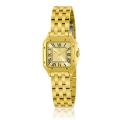 Reloj Marea cuadrado acero dorado tipo cartier para mujer
