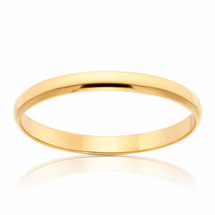 Alianza de boda oro 18k 2,5mm Lisa Media Caña