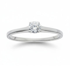 Anillo de compromiso Oro Blanco diamante 3mm para mujer