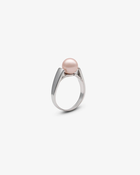 Anillo de plata MAJORICA de perla rosa 8mm para mujer