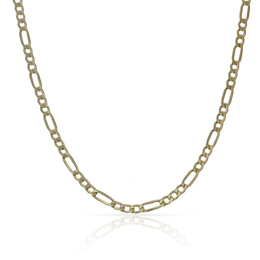 Cadena de oro 18k eslabón fígaro 3x1 de 2.5mm para mujer