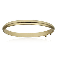 Pulsera de Oro 18k rígida LISA 6mm caña para mujer