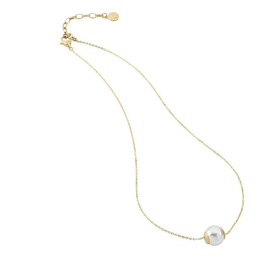 Comprar collar de perlas Majorica plata dorada perla blanca para mujer online precios baratos, comprar collar de perlas Majorica plata dorada perla blanca para mujer en Mallorca