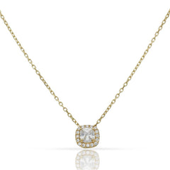 Comprar gargantilla de oro cuadrada con circonitas online para mujer precios baratos, comprar collar de oro para mujer en Mallorca