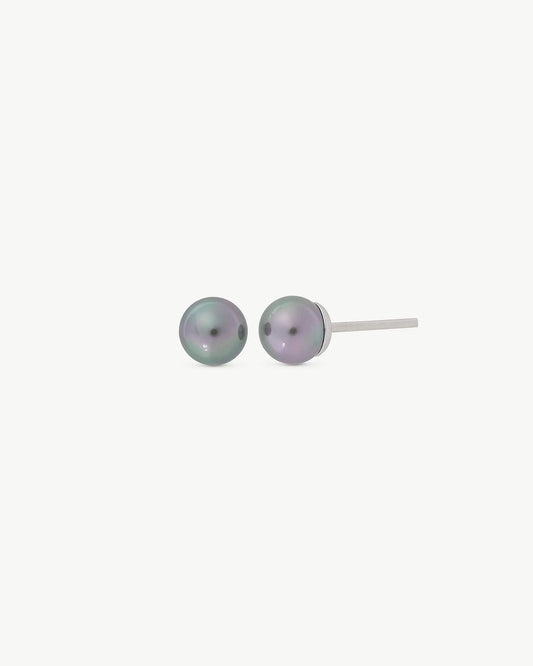 Pendientes MAJORICA Plata perla Gris 4mm para mujer