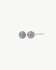 Pendientes MAJORICA Plata perla Gris 4mm para mujer