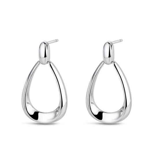 Pendientes de plata tipo argolla de diario para mujer