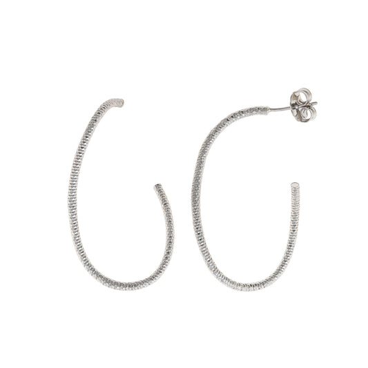 Pendientes aros Salvatore plata retorcido para mujer