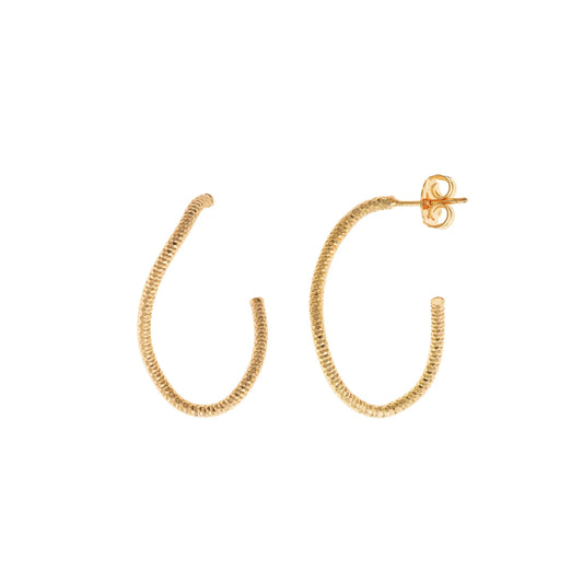 Pendientes aros Salvatore plata retorcido dorado para mujer