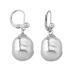 Pendientes de plata MAJORICA perla Ágora barroca blanca para mujer