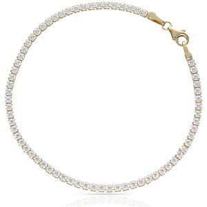 Pulsera de Oro 18k Riviere con circonitas para mujer