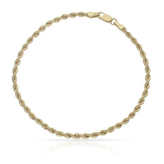 Pulsera de Oro 18k cordon salomonico para hombre o mujer