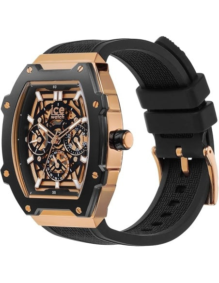 Reloj Ice watch boliday skeleton black gold steel para hombre