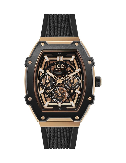 Reloj Ice watch boliday skeleton black gold steel para hombre