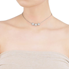 Collar MAJORICA de plata con 3 Perlas colgante para mujer COLLAR NUADA