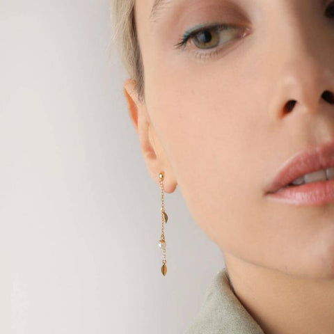 Pendientes de perlas MAJORICA Romea perla blanca plata dorada para mujer