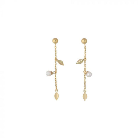 Pendientes de perlas MAJORICA Romea perla blanca plata dorada para mujer