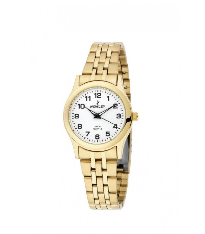 RELOJ NOWLEY DORADO CORREA DE PIEL 8-5745-0-3