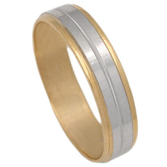 ALIANZA BICOLOR TALLADA ORO 18KL DE 5MM - Joyeria Zeller