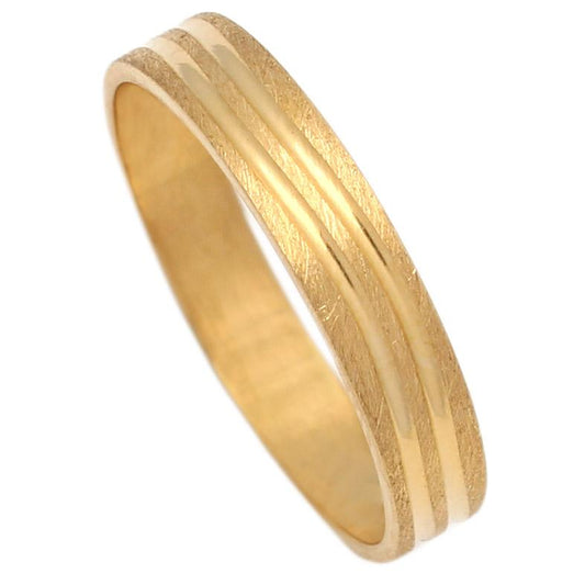 ALIANZA TALLADA ORO 18KL DE 4MM - Joyeria Zeller