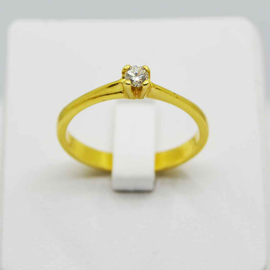 Anillo de oro 18k con diamante Solitario 3mm