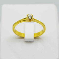 Anillo de oro 18k con diamante Solitario 3mm