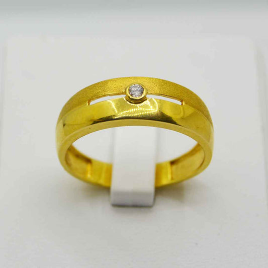 Anillo de oro 18k con diamante Solitario para mujer